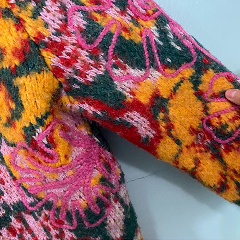 Free People Alexis Floral Cardigan Oversized Small - Picture 12 of 15